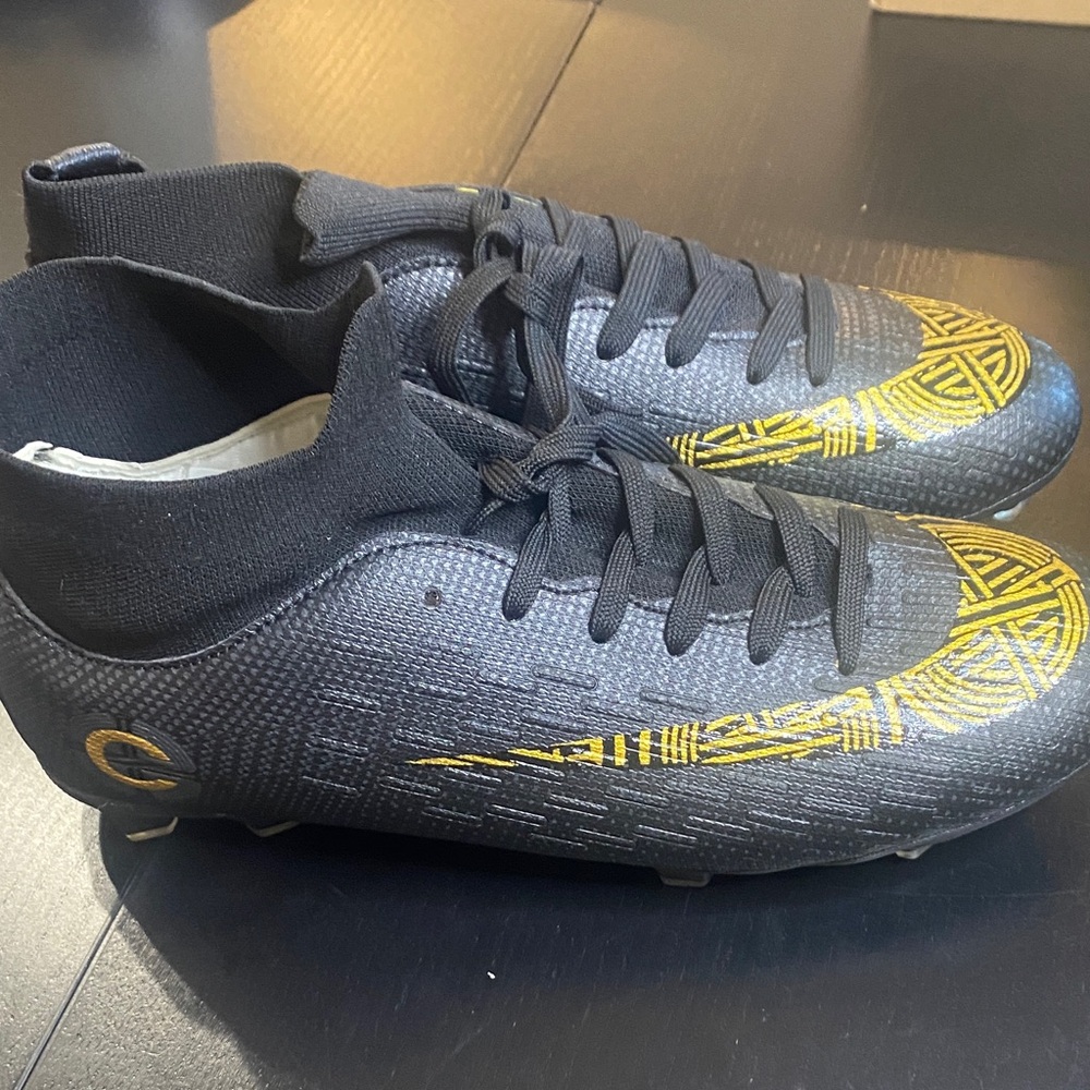 Ada Graphite and Gold Athletic Shoes